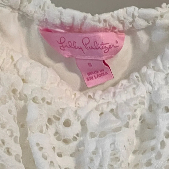 FINAL PRICE Lilly Pulitzer White Crochet Lace Off the Shoulder Blouse - Picture 5 of 5